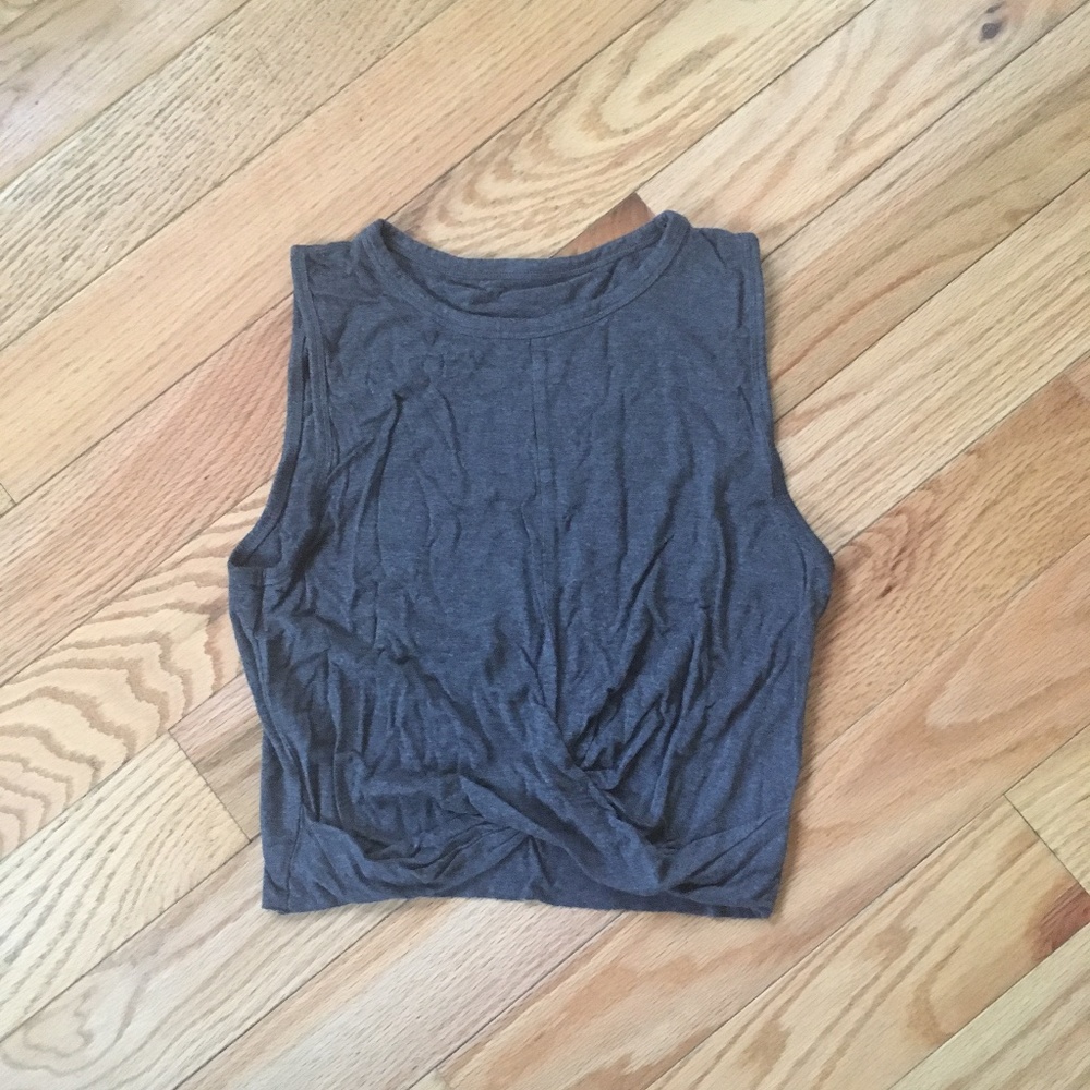 ALO Yoga Cover Tank, charcoal, Small